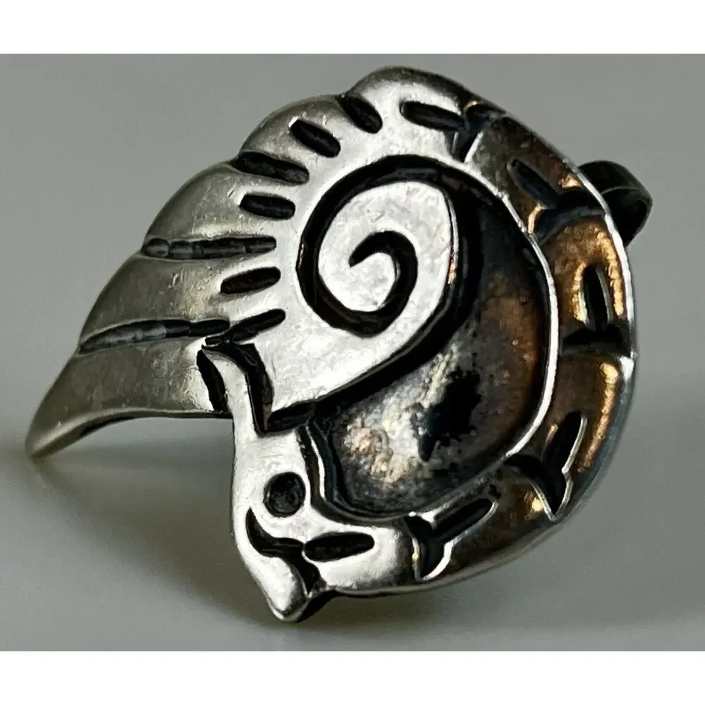 VTG Gutierrez Taxco RAM Skull Modernist Sterling Silver Earring/Brooch Mexico